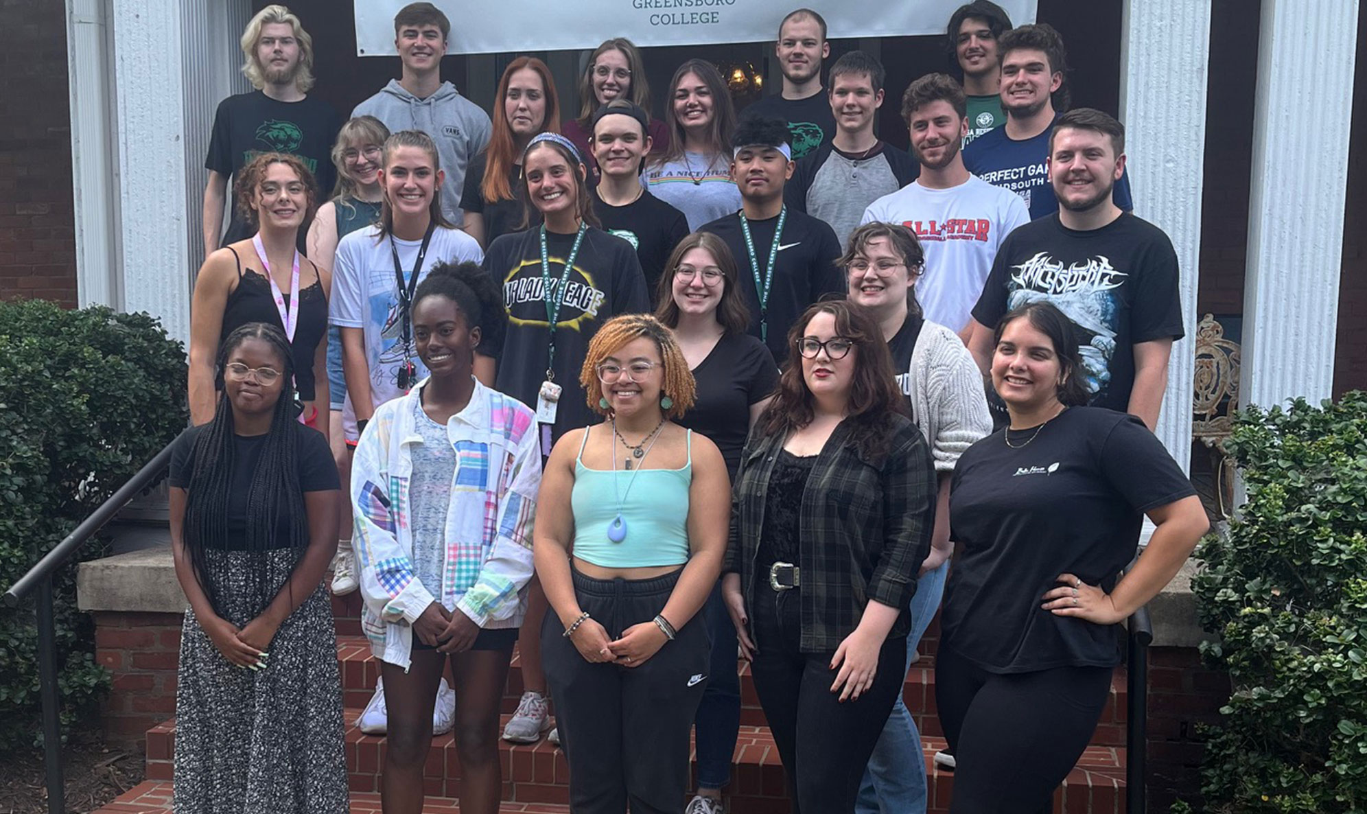 Photo of happy Greensboro College students