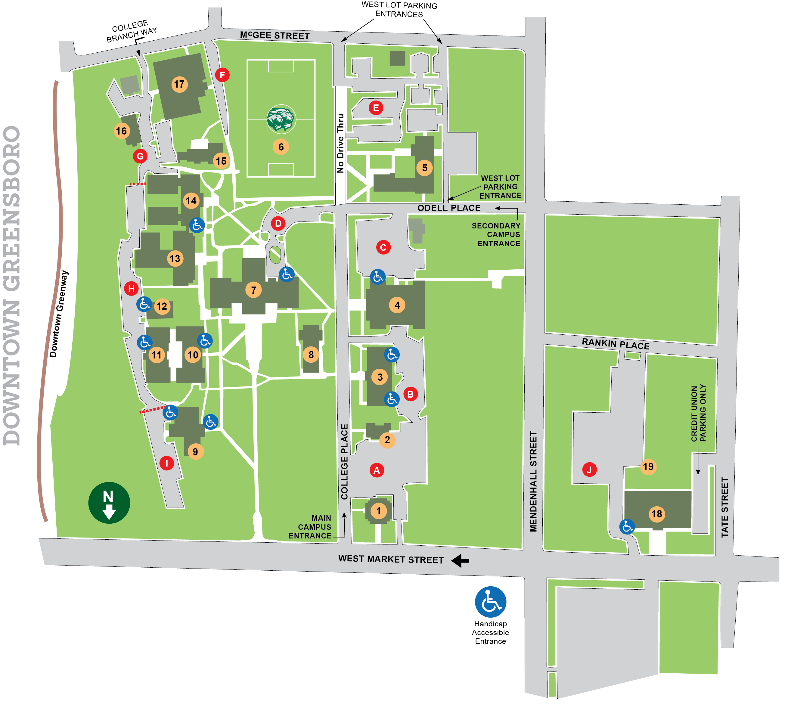 Greensboro College Campus Map