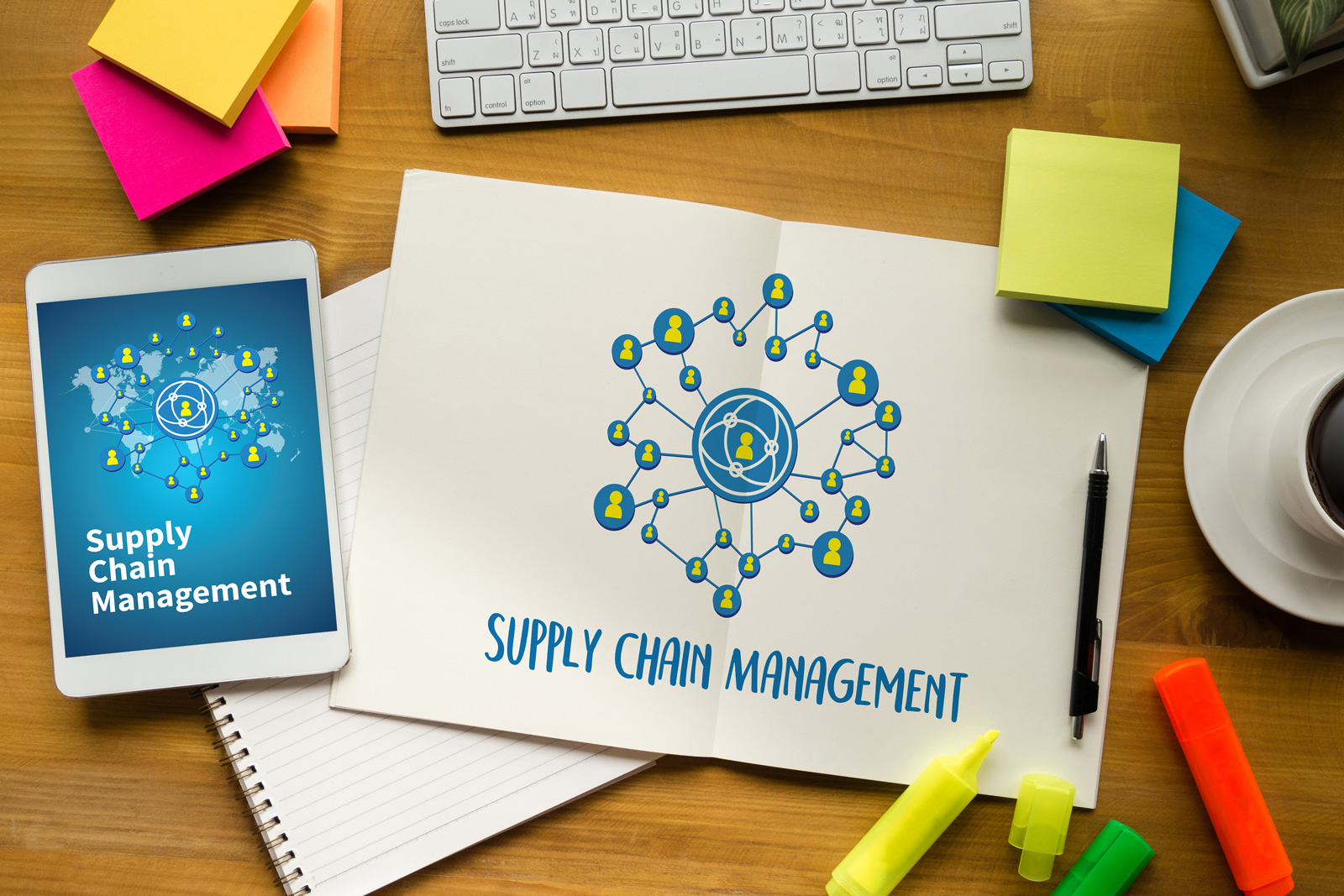 Greensboro College Supply Chain Management desk graphic