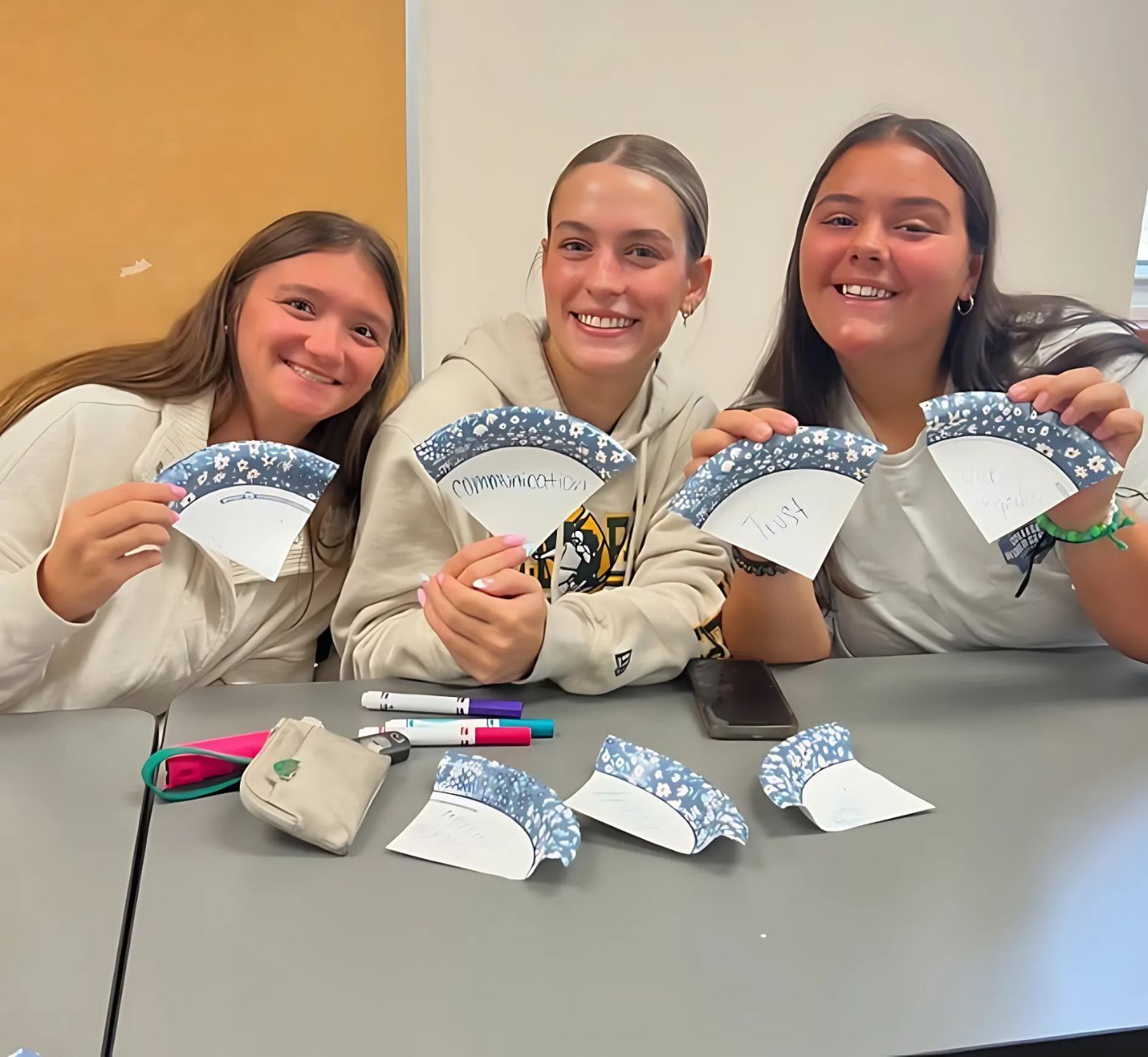 Greensboro College Students participating in craft activity as part of civic leadership.