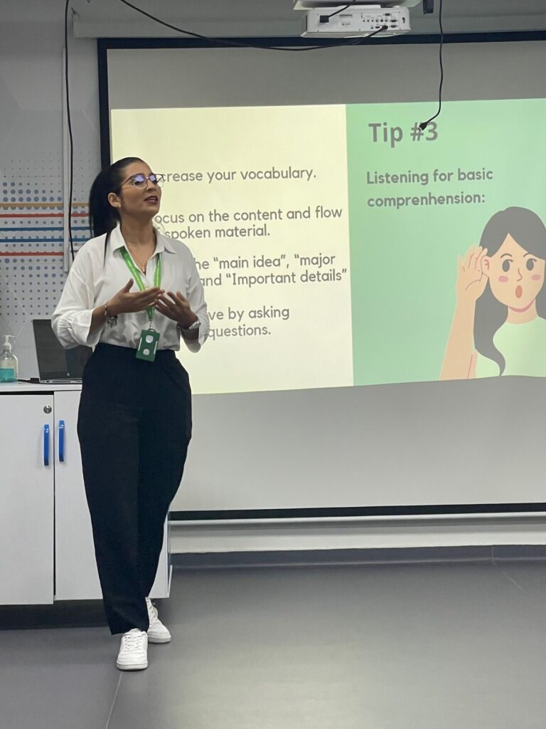 ESL Teacher in an ESL classroom